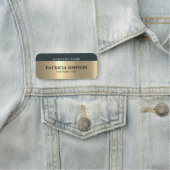 洗練されたハンターグリーンゴールドプロフェッショナル 名札 (インサイチュ)