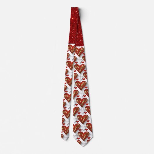 洗練されたハートはタイで１つ結びにする ネクタイ (裏面)