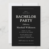 洗練されたバチェラー・パーティー招待状 QRコードRSVP 招待状 (正面)