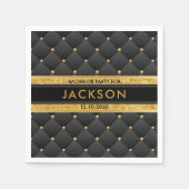 洗練されたバチュラーパーティ スタンダードカクテルナプキン (正面)