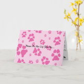 洗練されたバラ – 犬 – 前足 – ,泣かないで… カード (黄色い花)