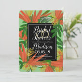 洗練されたバードオブパラダイストロピックブライダル 招待状 (スタンド正面)