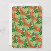 洗練されたバードオブパラダイストロピックブライダル 招待状 (裏面)