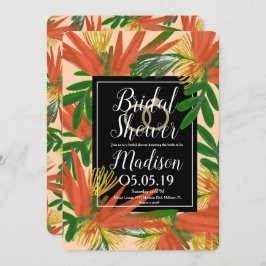 洗練されたバードオブパラダイストロピックブライダル 招待状