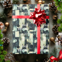 洗練されたパーソナライズされたシルバーブラックギフトラップ