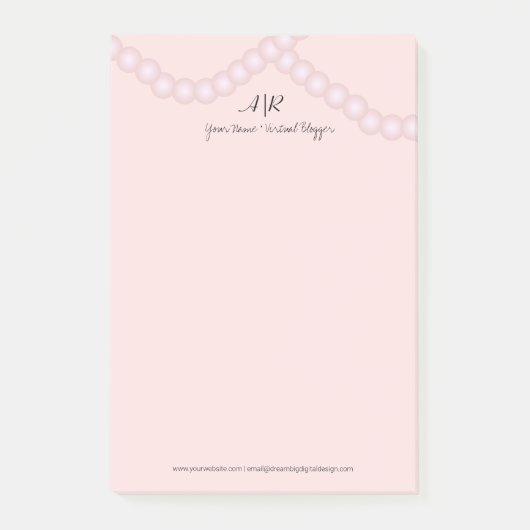 洗練されたパールロゴイニシャル事業 ポストイット (正面)