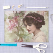 洗練されたビクトリアン若い女性ポートレート 薄葉紙 (クラフト)