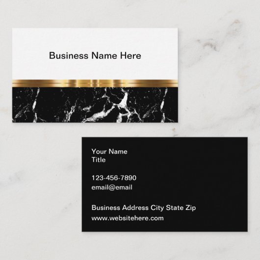 洗練されたビジネス向けのカスタム名刺 名刺 (正面/裏面)