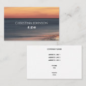 洗練されたビーチの日没の中国のなBilingual 名刺 (正面/裏面)