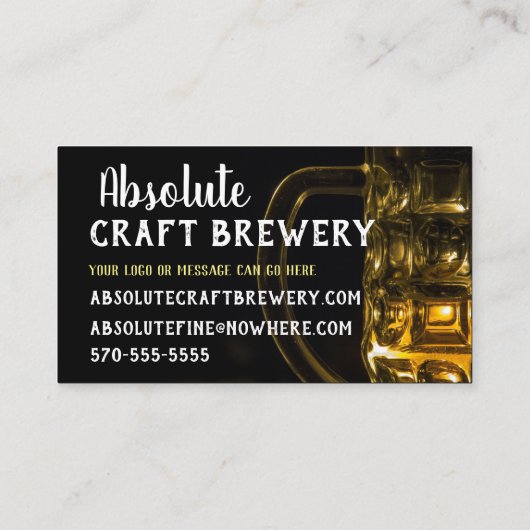 洗練されたビールのジョッキの技術のビール醸造所 名刺 (裏面)