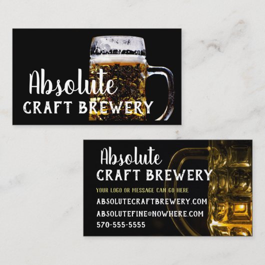 洗練されたビールのジョッキの技術のビール醸造所 名刺 (正面/裏面)