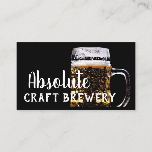 洗練されたビールのジョッキの技術のビール醸造所 名刺 (正面)