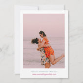 洗練されたピンクのフローラガーデンティーパーティー結婚ズ 招待状 (裏面)