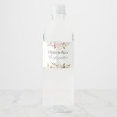洗練されたピンクの花の堅信式パーティー カスタム ペットボトルラベル (正面)