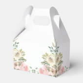 洗練されたピンクの花模様の堅信式パーティー オーダーメイド フェイバーボックス (裏面サイド)
