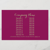 洗練されたフェミニンなファッションのフューシャダマスク チラシ (裏面)