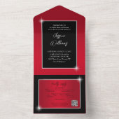 洗練されたフェミニンQRコード30th誕生日 オールインワン招待状 (内側)