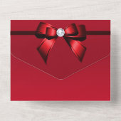 洗練されたフェミニンQRコード30th誕生日 オールインワン招待状 (裏面)