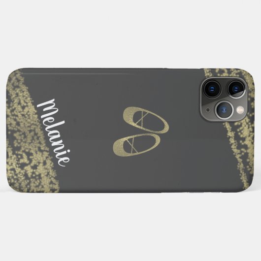 洗練されたフォイル金ゴールドエッジバレリーナダンサー Case-Mate iPhoneケース (裏面(横))