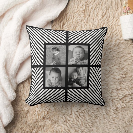 洗練されたフォトコラージュ母の日 クッション (ブランケット)