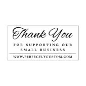 洗練されたフォントで「Thank you supporting business URL」を表現 ラバースタンプ (インプリント)