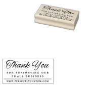 洗練されたフォントで「Thank you supporting business URL」を表現 ラバースタンプ (押印)