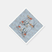 洗練されたフランスのブルーに住む国を受け入れ淡い色のる スタンダードカクテルナプキン (角)