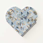 洗練されたフランスのブルーに住む国を受け入れ淡い色のる ノートブック (裏面)