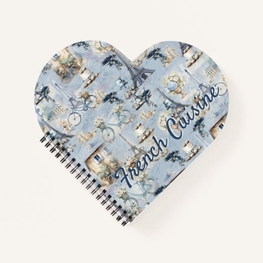 洗練されたフランスのブルーに住む国を受け入れ淡い色のる ノートブック (正面)