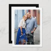 洗練されたフレーム日付はがきを保存 案内ポストカード (正面/裏面)