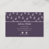 洗練されたフローラシック | モダンエレガント 名刺 (裏面)