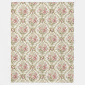 洗練されたフローラダマスクブランケットシックエレガント宇宙 フリースブランケット (正面)