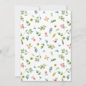 洗練されたフローラ結婚のカップルのシャワー 招待状 (裏面)