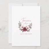 洗練されたフローラ結婚マイクロのスイート開発 招待状 (裏面)