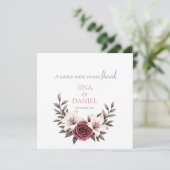 洗練されたフローラ結婚マイクロズスイート サンキューカード (スタンド正面)