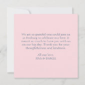 洗練されたフローラ結婚マイクロズスイート（ピンク） サンキューカード (裏面)