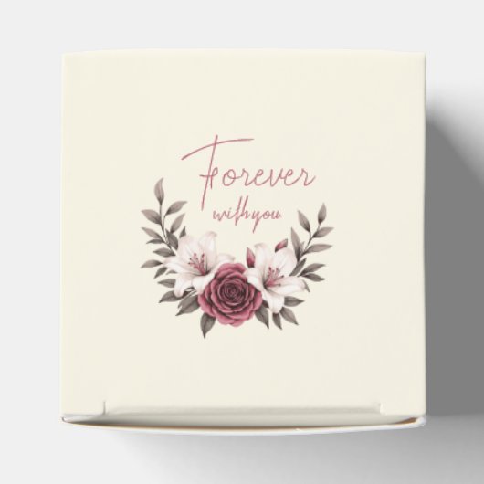 洗練されたフローラ結婚マイクロズスイート（ピンク） フェイバーボックス (上部)