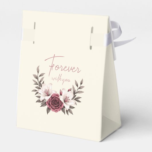 洗練されたフローラ結婚マイクロズスイート フェイバーボックス (裏面サイド)