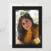 洗練されたフローラ葬儀プログラム 招待状 (裏面)