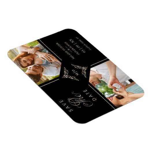 洗練されたフローリ結婚ッシュのイニシャル装飾品 マグネット (右側)