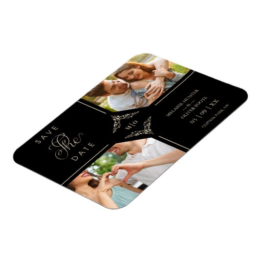 洗練されたフローリ結婚ッシュのイニシャル装飾品 マグネット (左側)