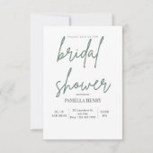 洗練されたブライダルシャワー 招待状 (正面)