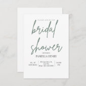 洗練されたブライダルシャワー 招待状 (正面/裏面)