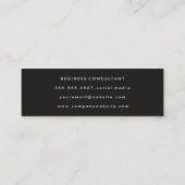 洗練されたブラシ付きフェイクメタリック金ゴールド スキニー名刺 (裏面)