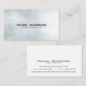 洗練されたブラックオンシルバースティールユニセックス 名刺 (正面/裏面)