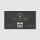 洗練されたブラックゴールドの磁気カード - あなただけの特別な一枚 (正面)