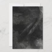 洗練されたブラックゴールドの誕生日招待状 招待状 (裏面)