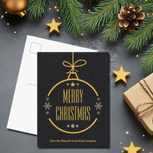洗練されたブラックゴールド メリークリスマス オーダーメイド ビジネス