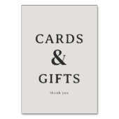 洗練されたブラックテキストデザイン テーブルナンバー (裏面)