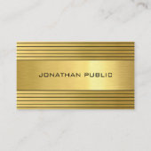 洗練されたブラック金ゴールドプロフェッショナルテンプレート 名刺 (正面)